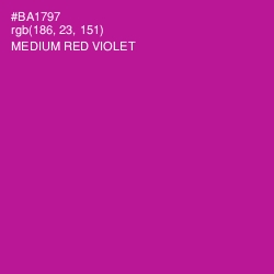 #BA1797 - Medium Red Violet Color Image